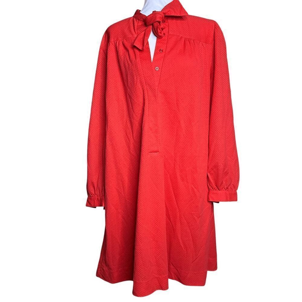 Vintage New Leaf womens dress 16 1/2 red